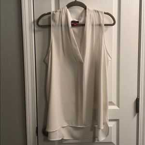 Vince Camuto sleeveless blouse- cream, size XL.